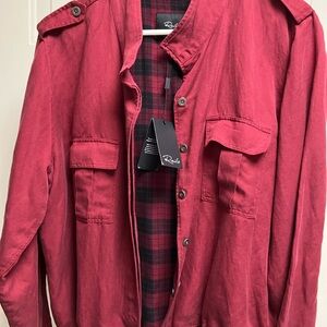 NEW Rails Maverick Jacket Oxblood Plaid Size X-LARGE